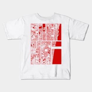 Chennai, India City Map Typography - Oriental Kids T-Shirt